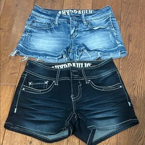 Hydraulic Women's Denim Shorts Set - Light Blue & Dark Blue